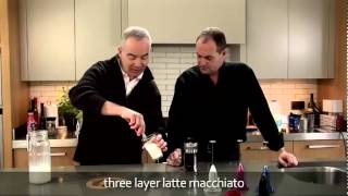 aerolatte  milk frother makes three layer caffè latte macchiato [upl. by Arvind504]