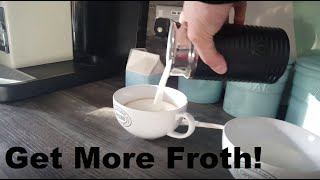 How to Get More Froth from Your Nespresso Coffee Aeroccino  Nespresso tips and help [upl. by Keating]