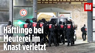 Gefängnismeuterei Polizei stürmt Knast in Thüringen  JVA Untermaßfeld [upl. by Ntisuj]